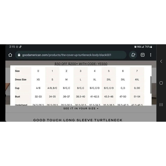 Nwot good AMERICAN GOOD TOUCH LONG SLEEVE TURTLENECK BODYSUIT SIZE 4XL - Picture 10 of 10